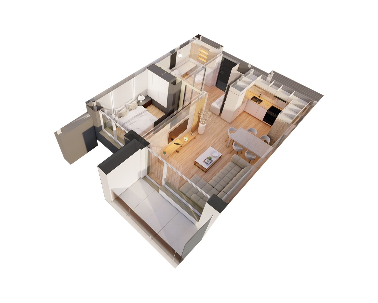 Apartment 5004 Interior View